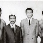 Moslem Eskandar Filabi with other Wrestlers